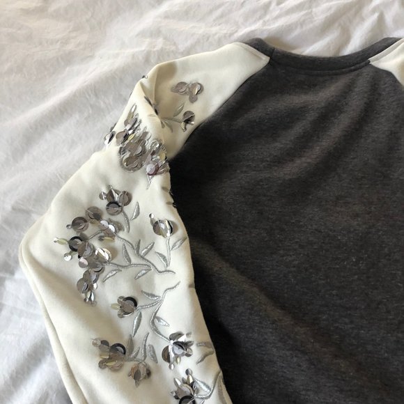 Rebecca Taylor Gray and Cream Embroidered Sweater - Picture 4 of 5